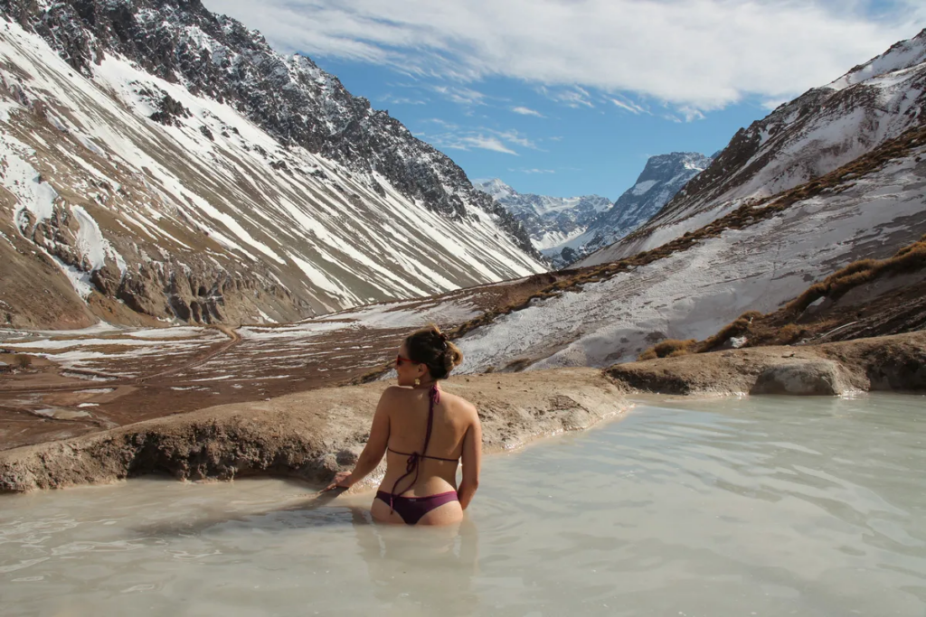 Termální prameny Valle de Colina v Cajón del Maipo